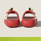Apple plush slippers for fun indoor wear