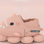 Blue shark slippers with non-slip sole for home use