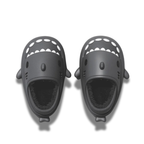 Comfy BLACK shark slippers with soft fleece interi