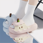 Cute apple design slippers for lounging at home