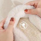 Fluffy slippers with soft faux fur lining
