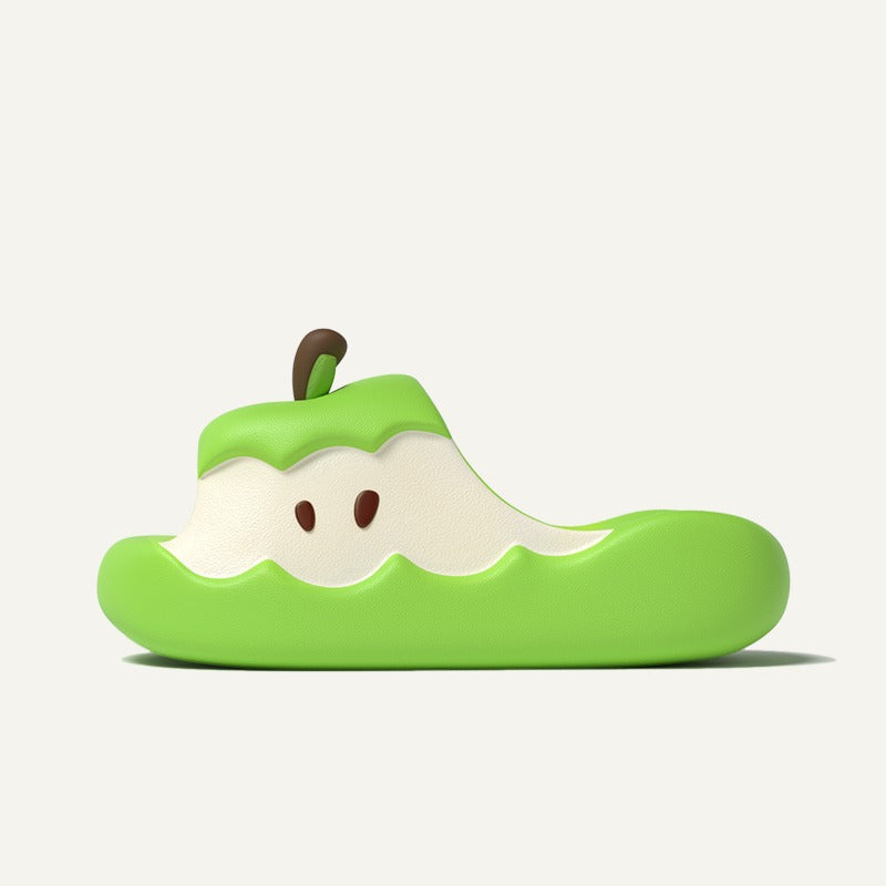 Fun red apple slippers with playful style
