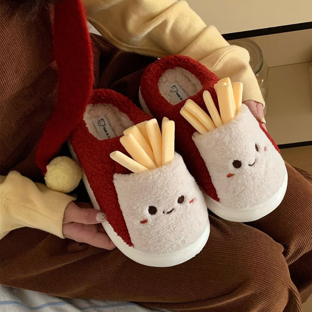 Funny food-themed slippers for men and women