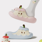 Novelty apple shoes with cozy interior