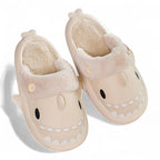 Plush fluffy shark slipper for men and women