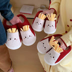 Red french fries slippers with cute cartoon face