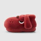 Red warm winter fluffy slippes