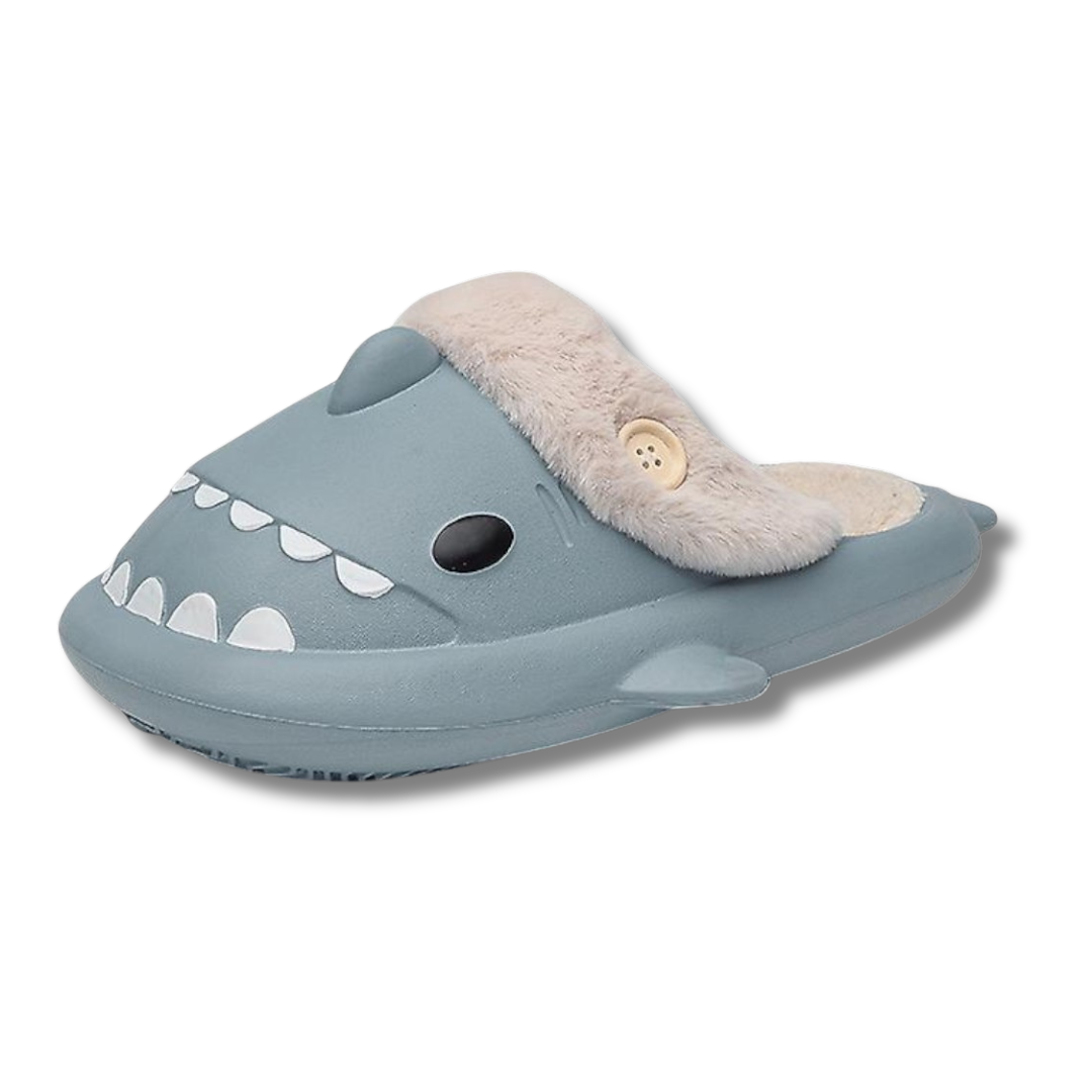 Shark Slippers fluffy model warm winter home