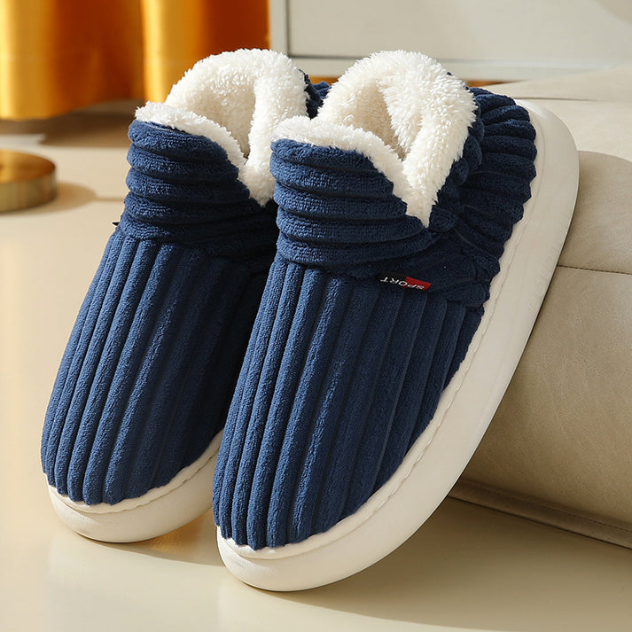 blue nice slipper warm fluffy winter christmas gift