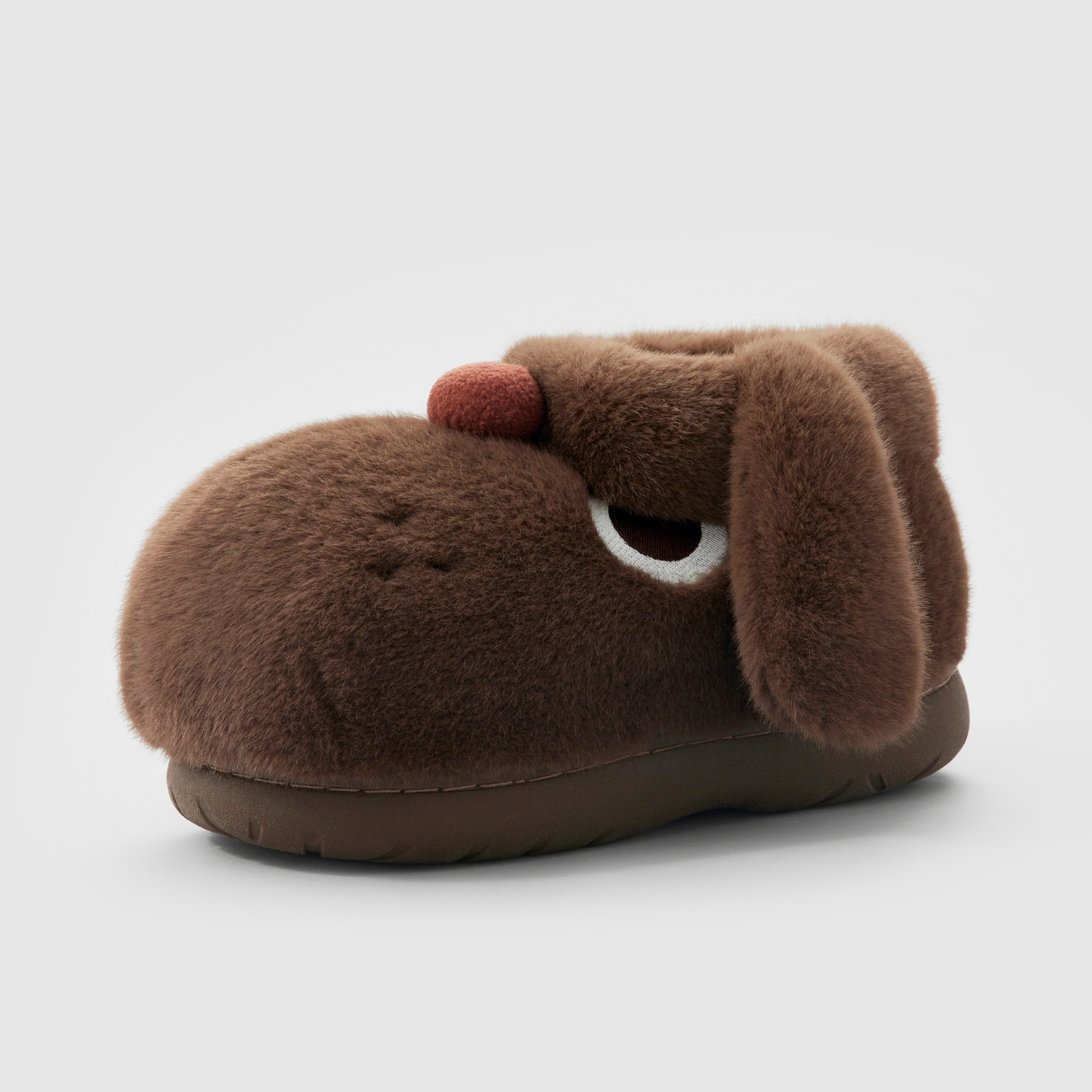 brown slippers fluffy comfy
