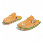 burger design slipper fun clog