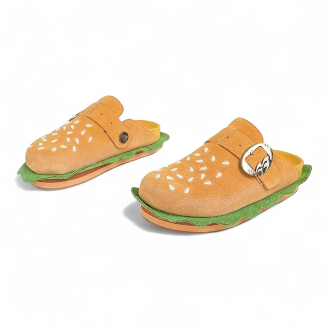 burger design slipper fun clog